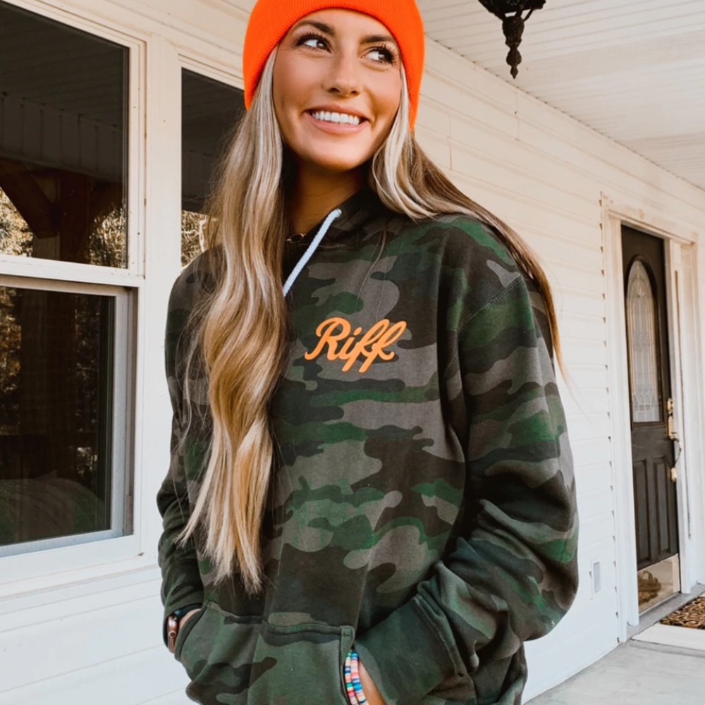 Whiskey Riff Camo hoodie